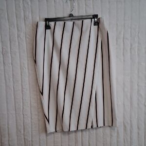 White House Black Market Asymmetrical Pencil Skirt with Slit